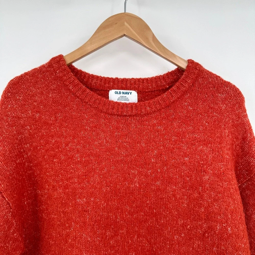 Old Navy Cozy Cocoon Orange Tunic Fox Long Sleeve‎ Sweater Women's SP